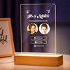 Personalizowana lampka LED 3D z podobiznami dla pary na prezent miłosny
