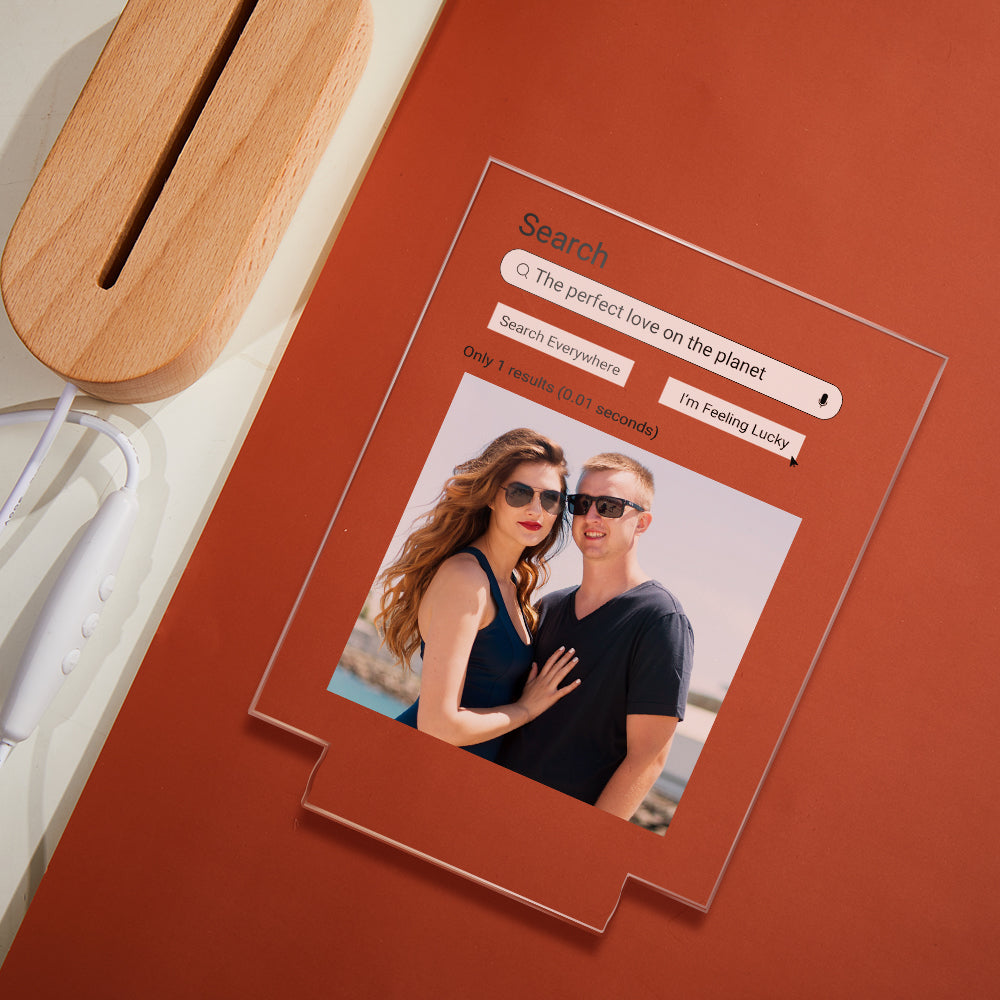 Personalizowana lampka 3D z kolorowym akrylem na rocznicę lub prezent