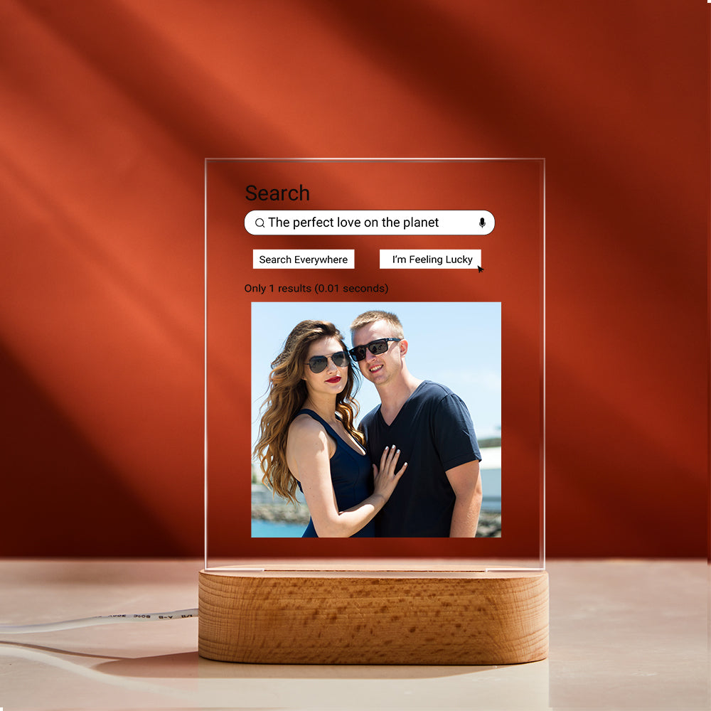 Personalizowana lampka 3D z kolorowym akrylem na rocznicę lub prezent