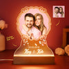 Personalizowana lampa LED z imieniem i zdjęciem na Walentynki dla niej i dla niego