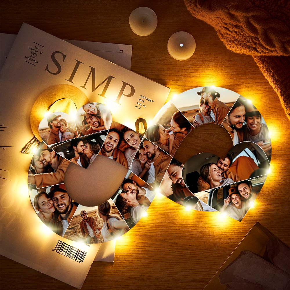 Personalizowana lampka LED z akrylu z własnym zdjęciem, prezent dla niej