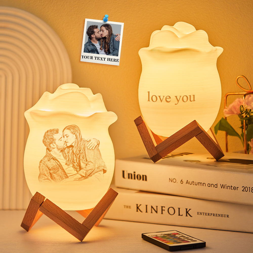 Personalizowana lampa nocna z imieniem, prezent na rocznicę, 7 kolorów