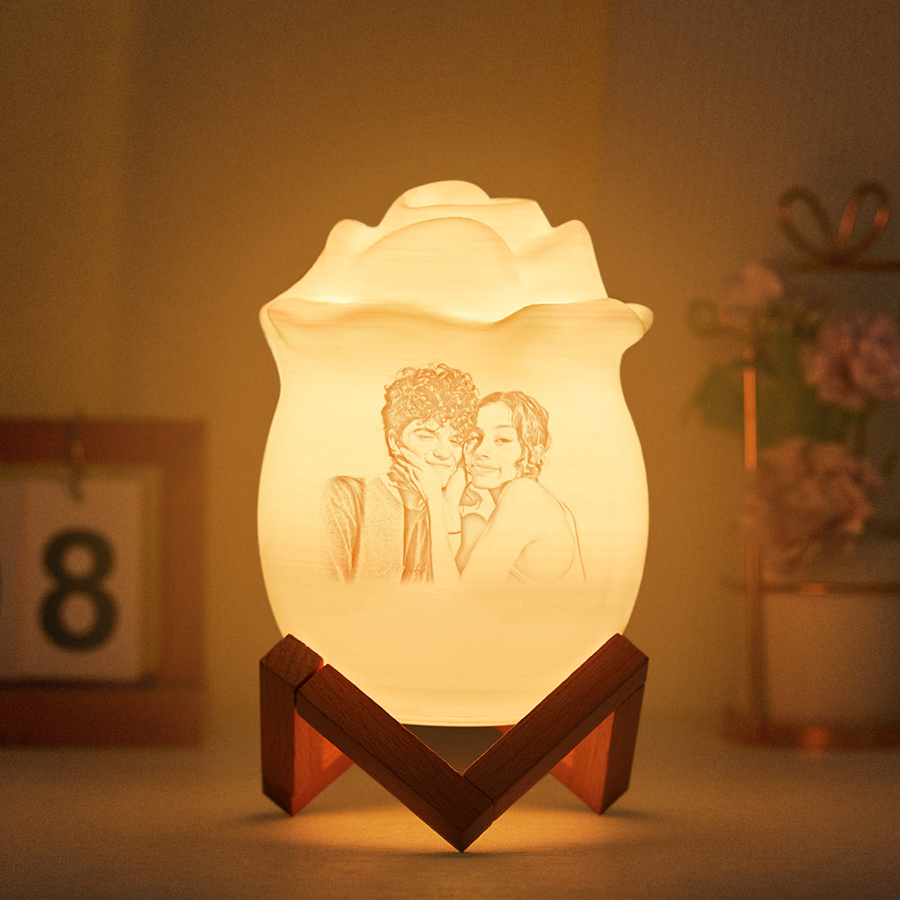 Personalizowana lampa nocna z imieniem, prezent na rocznicę, 7 kolorów
