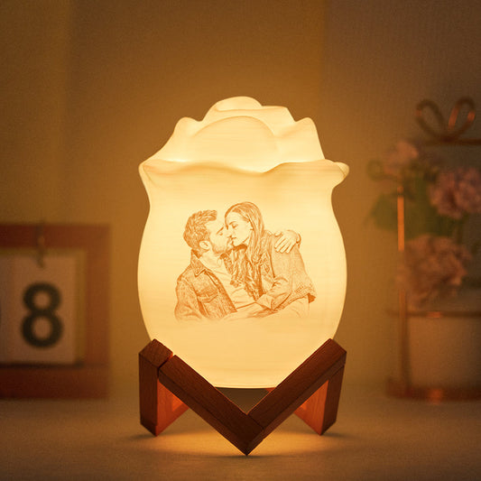 Personalizowana lampa nocna z imieniem, prezent na rocznicę, 7 kolorów