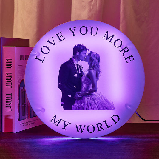 Personalizowana lampka LED z zdjęciem na rocznicę ślubu dla niej lub dla niego