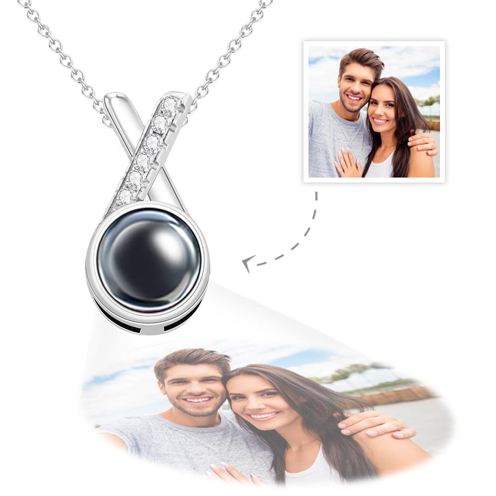 Custom Photo Projection Necklace Memorial Photo Necklace Unique Gift for Her