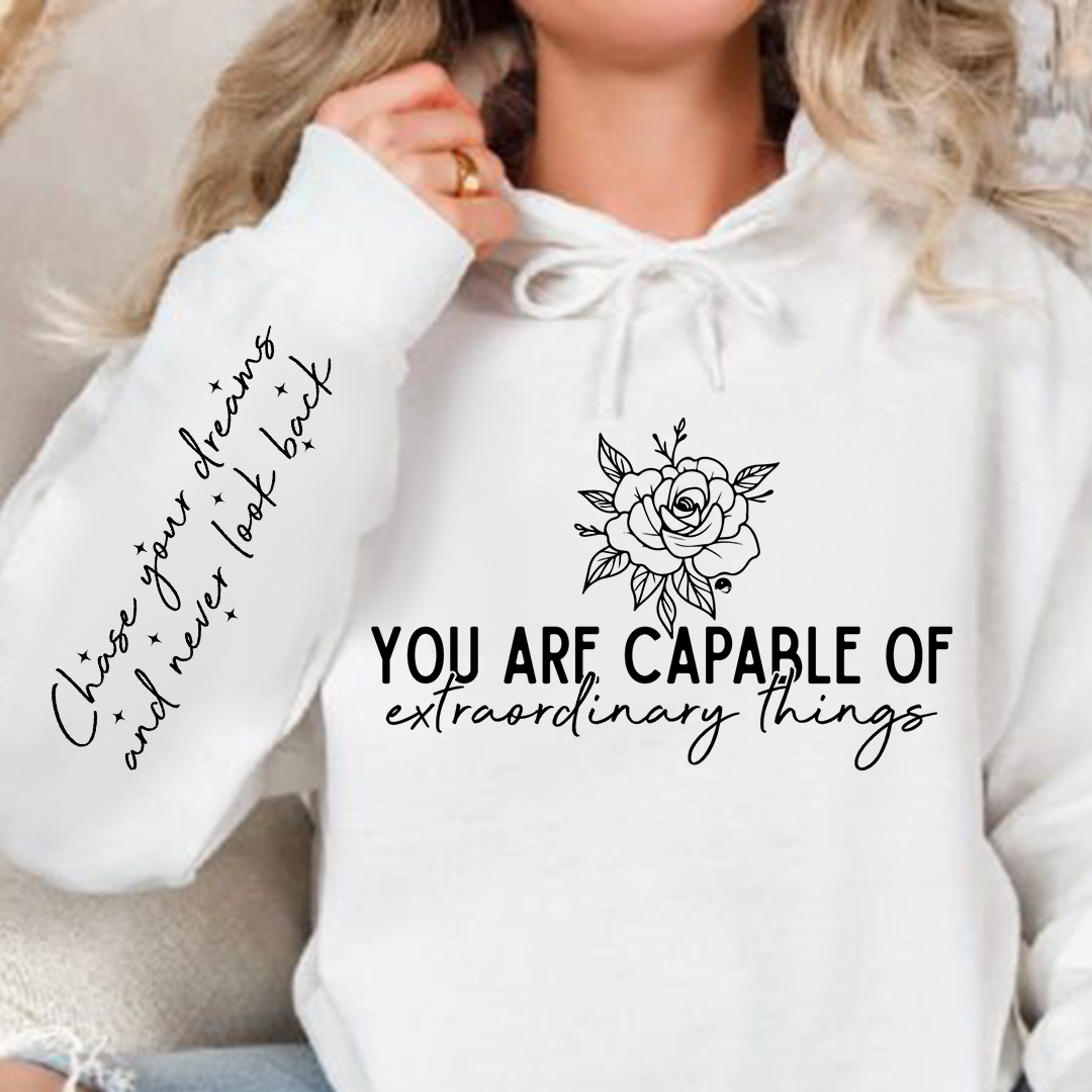 Bluza z kapturem You are capable of extraordinary things 