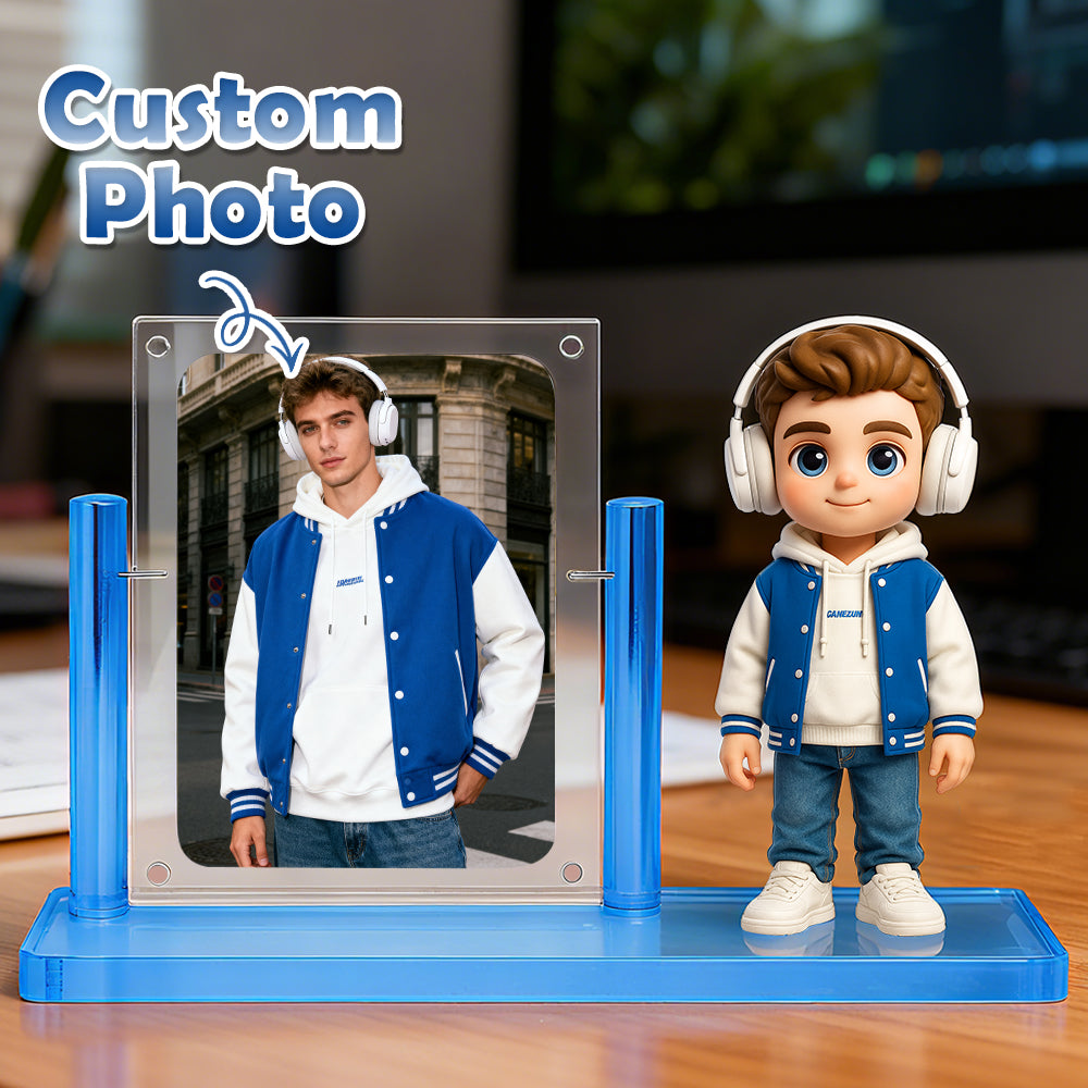 Custom 1 Person 3D Mini Figure with Photo Personalized Toy Figure from Your Photo Birthday Gift (Production Time: 10-15 Business Days)