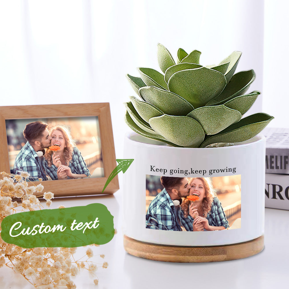 Ceramiczny doniczka na kwiaty z personalizacją na Dzień Babci, prezent dla babci