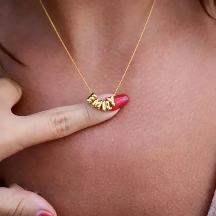 Personalized 3D Bubble Letters Name Necklace Fantastic Gift for All Your Loved Ones