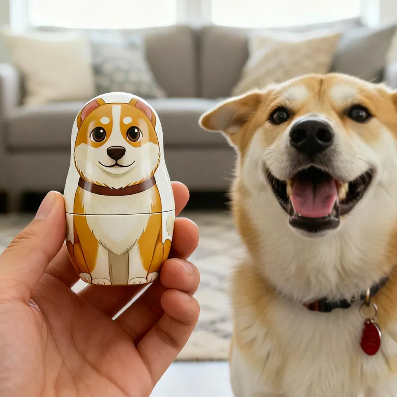 Personalized Portrait Nesting Doll Custom Photo Family Portrait Cartoon Style Gift Photo Christmas Gift