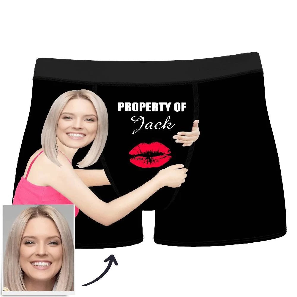 Męskie bokserki personalizowane z imieniem i zdjęciem, prezent na urodziny