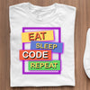 Prezent Dla Młodego Programisty Koszulka Eat Sleep Code Repeat