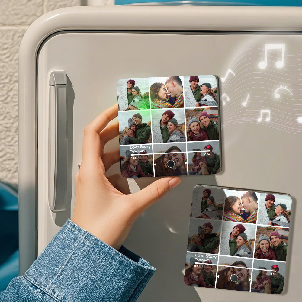 Muzyczny Magnes Na Lodówkę Prezent Z Personalizowanymi Zdjęciami