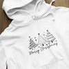 Bluza z kapturem Merry Christmas Christmas Tree Hand Drawn