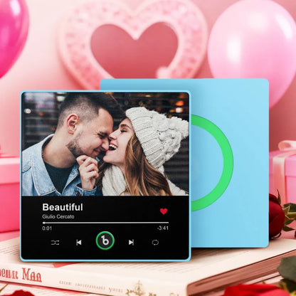Personalizowany magnes na lodówkę z muzyką i zdjęciem, prezent na Walentynki