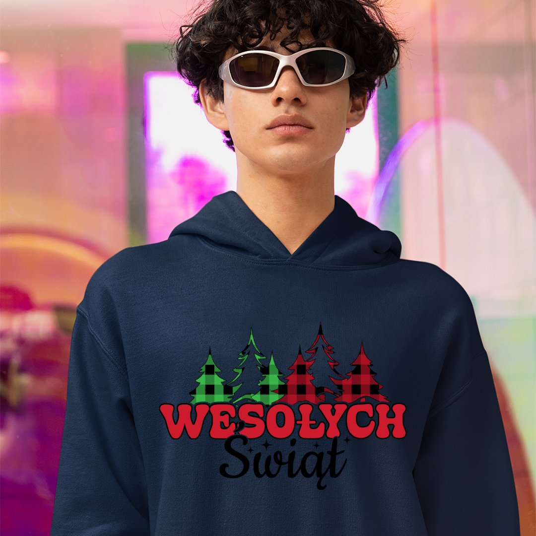 Bluza z kapturem Wesołych Świąt