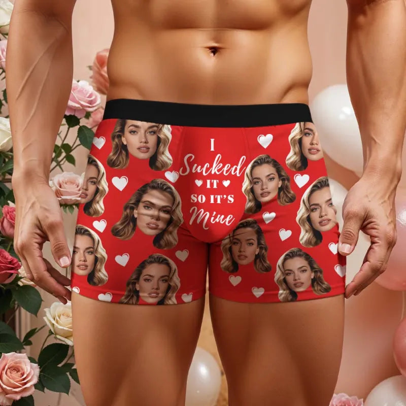 Personalizowana bielizna męska z własnym zdjęciem na prezent Walentynki
