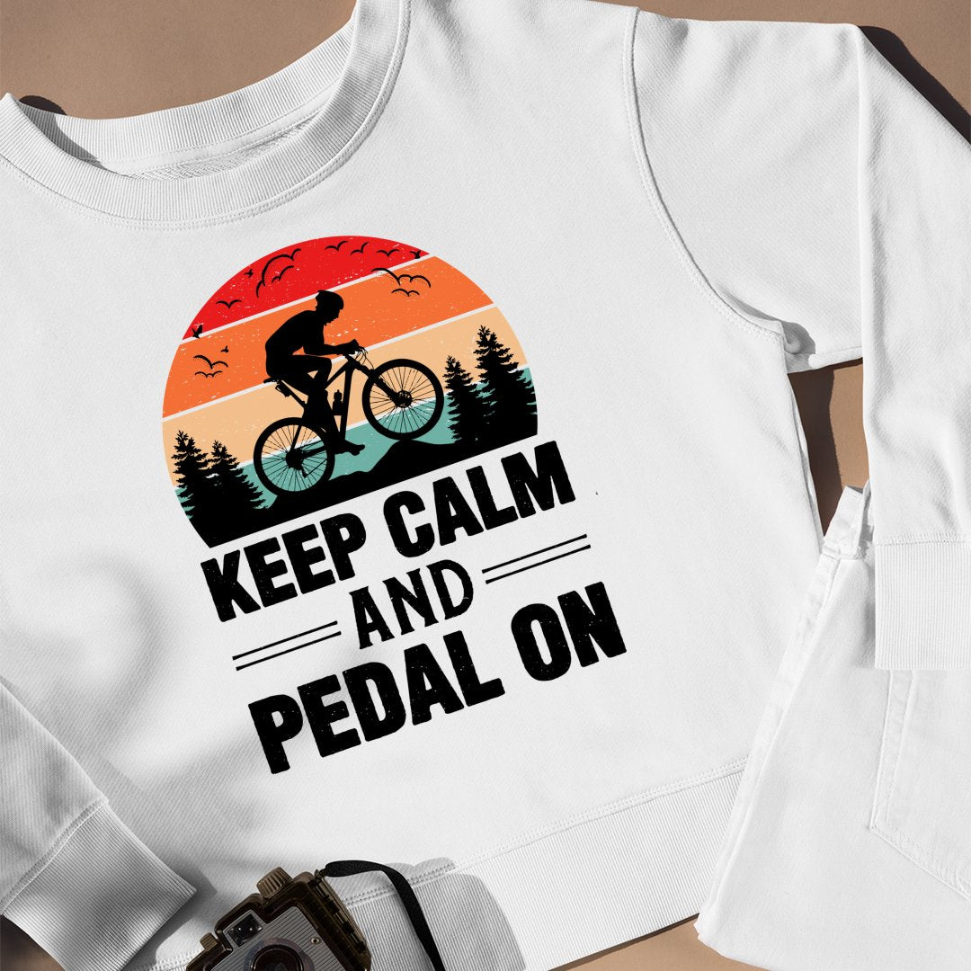 Bluza Unisex Keep Calm And Pedal On Cycling