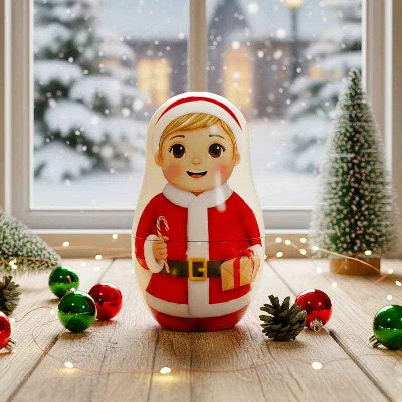 Personalized Portrait Nesting Doll Custom Photo Family Portrait Cartoon Style Gift Photo Christmas Gift