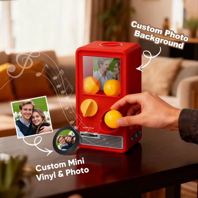 Personalized Music and Photo Music Gachapon Machine Custom Song Mini Record Box Anniversary Gift Christmas Gifts