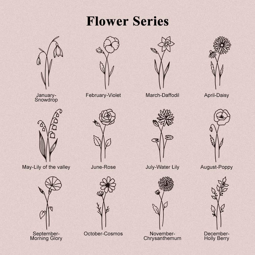 Portfel na Dzień Babci z imieniem i kwiatem urodzinowym, prezent dla babci