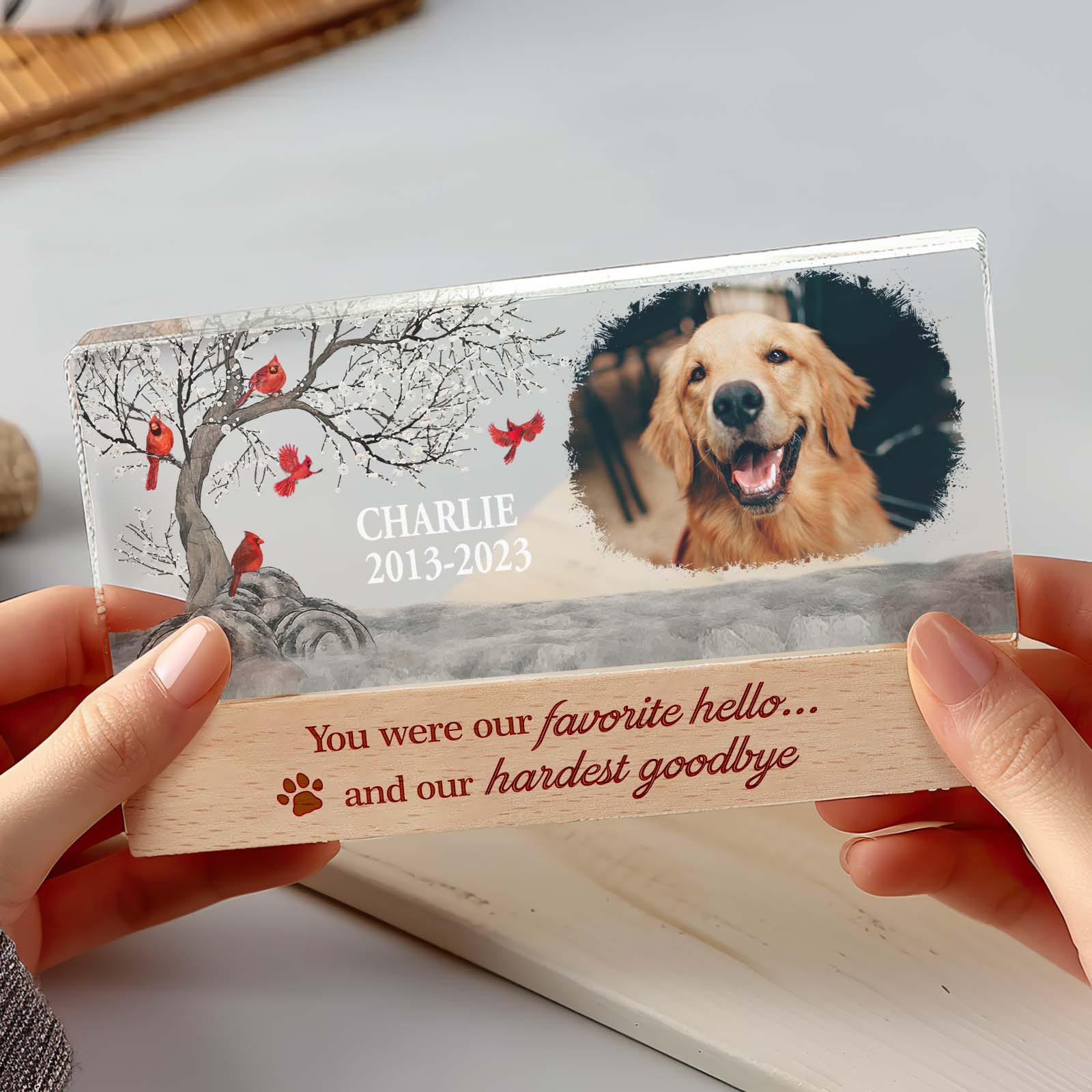 Personalizowana lampka nocna ze zdjęciem pupila, prezent dla miłośnika zwierząt