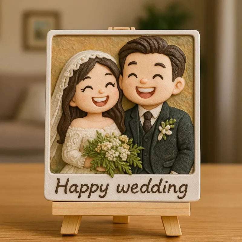 Custom 3D Mini Figurine Decors Personalized Unique Home Decor Birthday Gift Wedding Gift Toy For Celebration (No Wooden Holder Included)