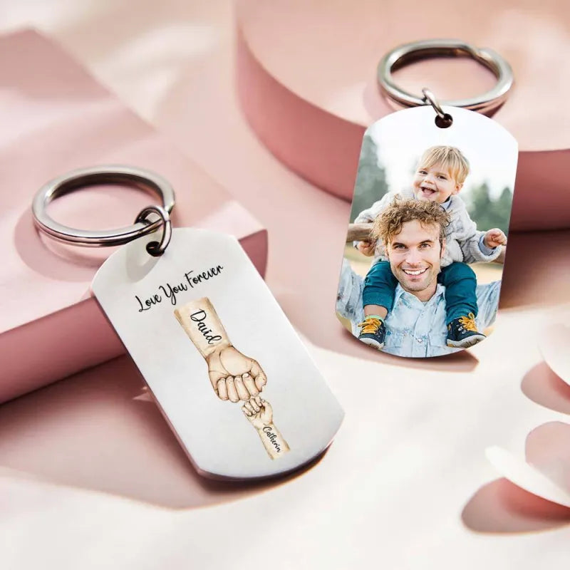 Personalizowany brelok z zdjęciem dla najlepszego taty na Dzień Ojca