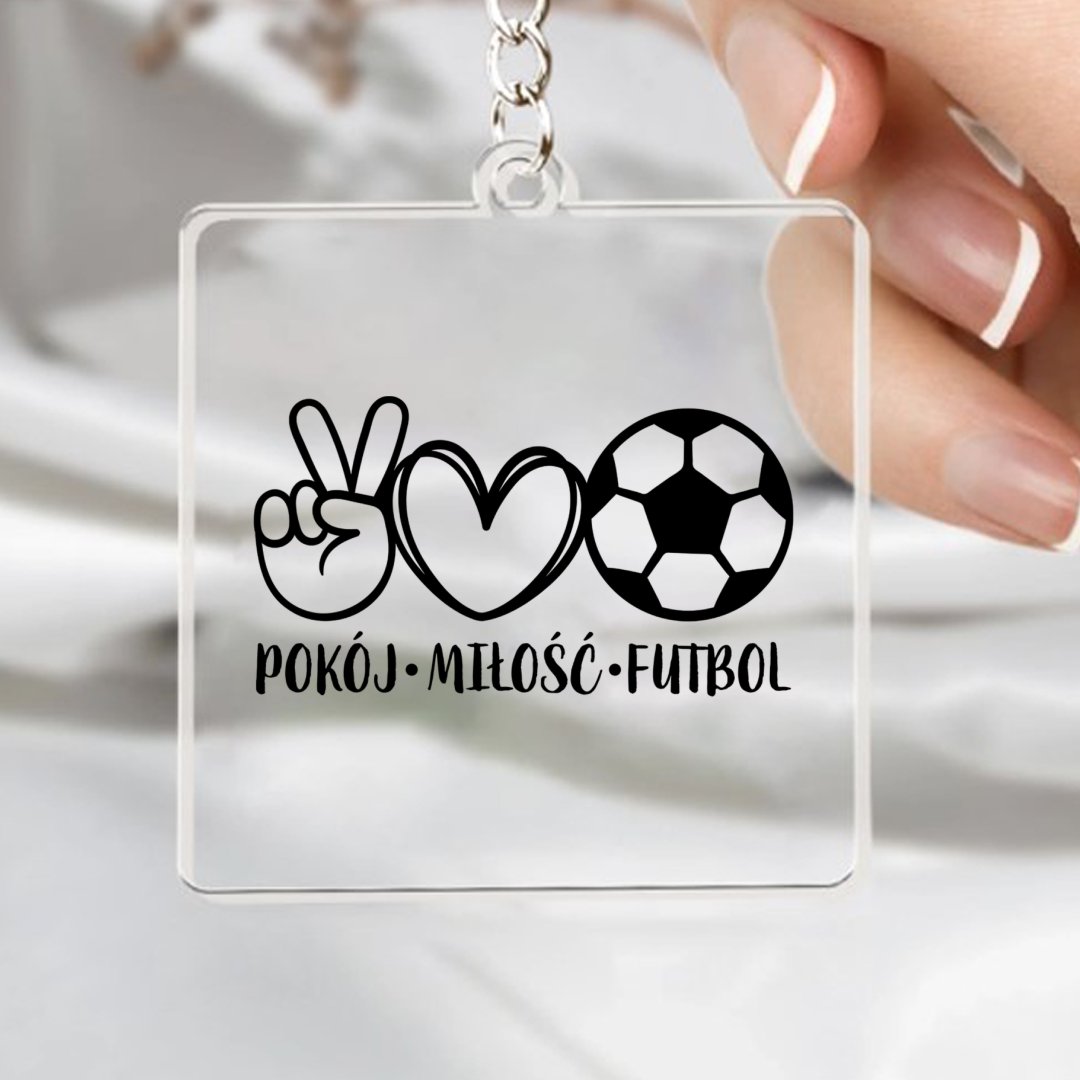 Breloki Piłkarskie Brelok 0 Pokój miłość futbol