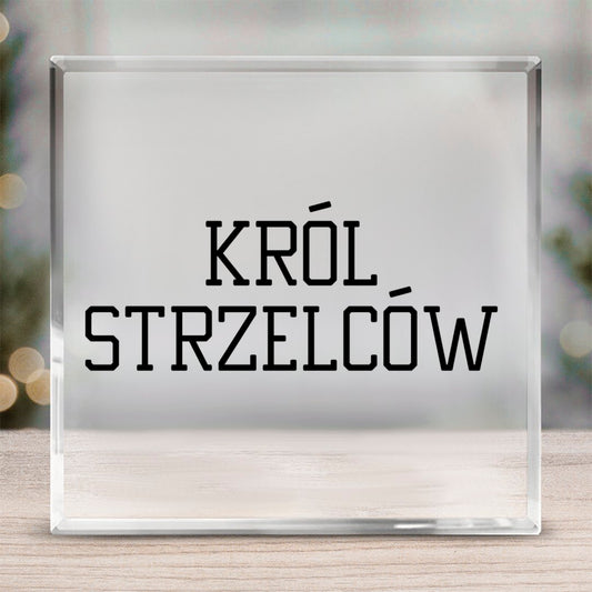Prezenty Dla Fanów Piłki Nożnej Szkło kwadratowe Król strzelców