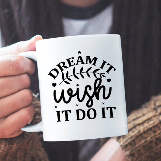 Filiżanki Z Napisem Dream It Wish It Do It