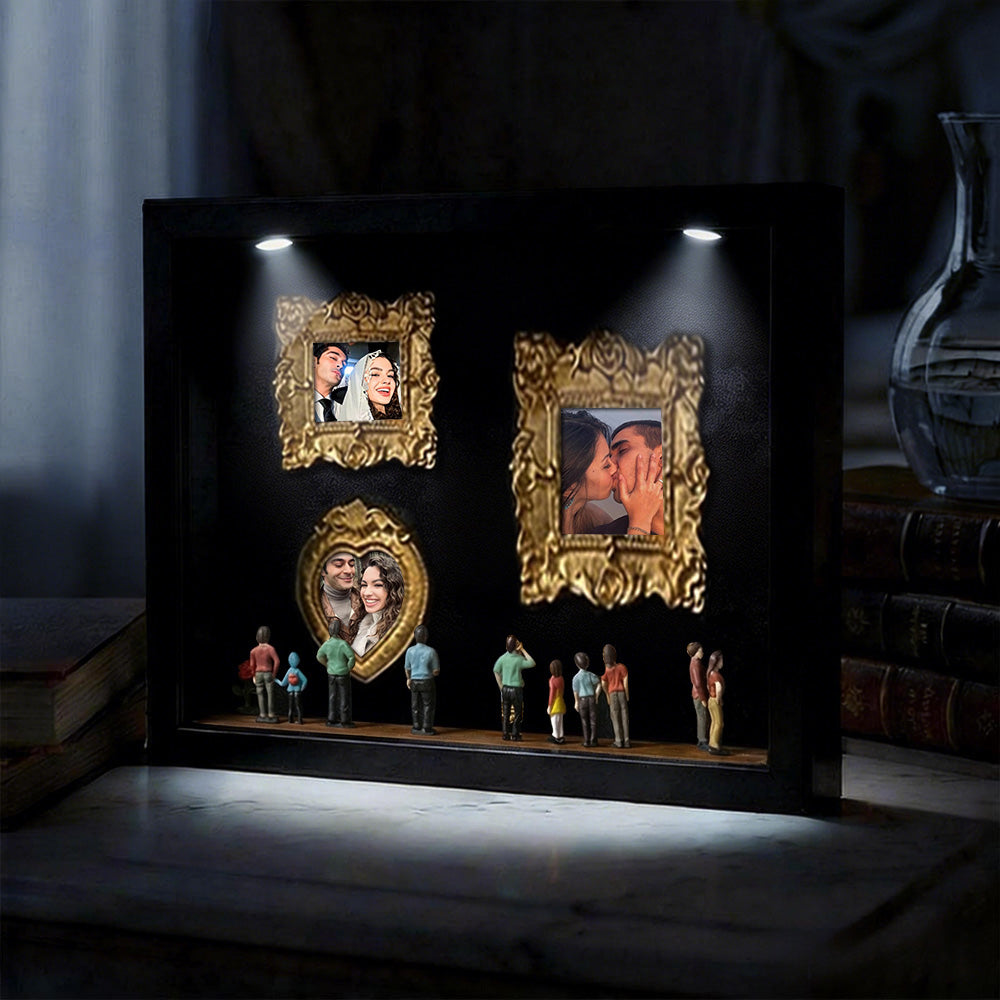 With Spot Lights : Museum of Us Black Frame Personalized Couples Gift for Her Cute Miniature Museum Gifts