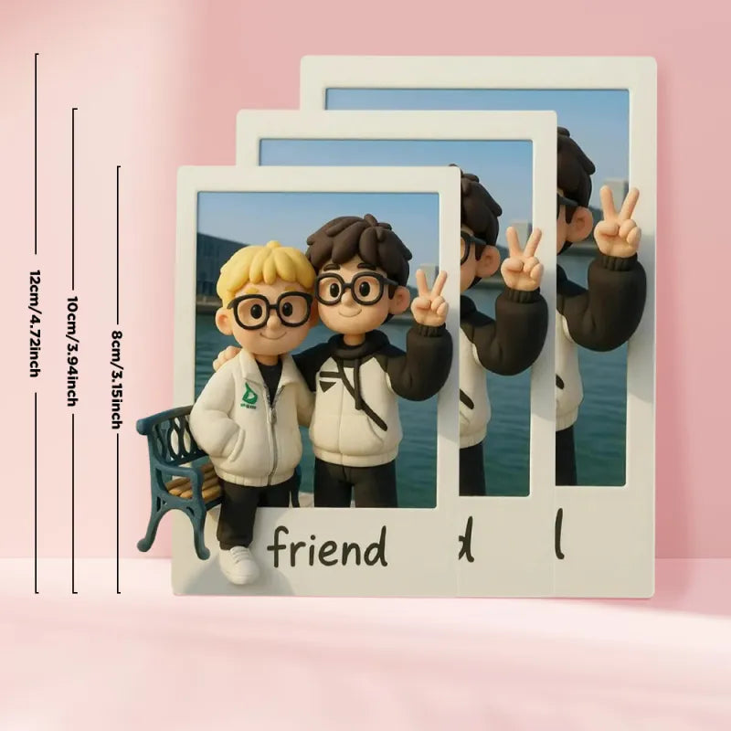 Personalizowany magnes na lodówkę 3D z tekstem na rocznicę dla pary