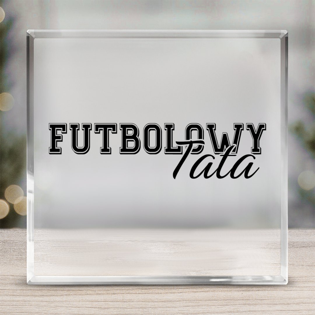 Pamiątki Piłkarskie Szkło kwadratowe Futbolowy tata