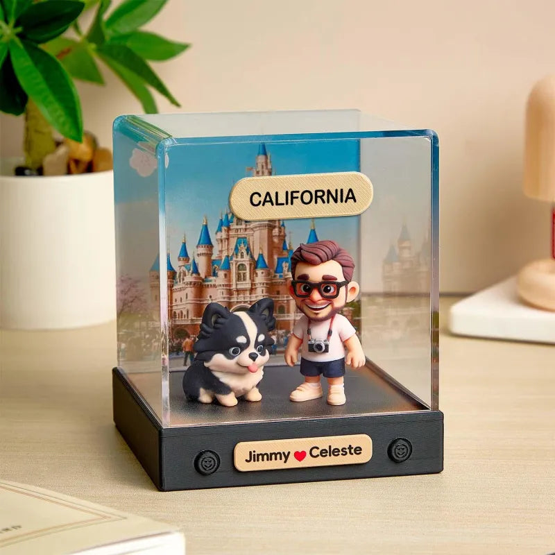 Personalizowana figurka 3D z Twojego zdjęcia w pudełku na prezent dla niej/niego