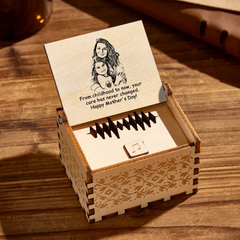 Pudełko muzyczne z personalizowanym zdjęciem na Dzień Babci i Dziadka