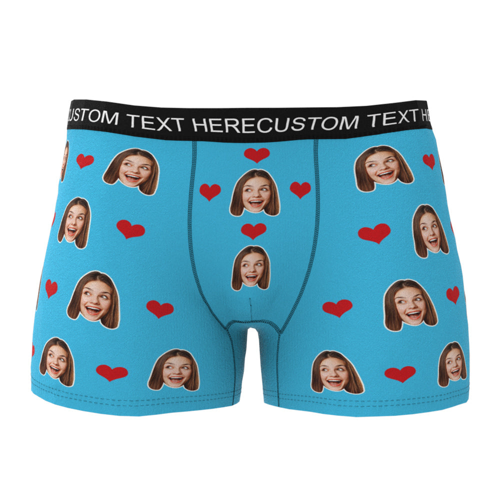 Personalizowane bokserki męskie z sercem, idealny prezent na walentynki