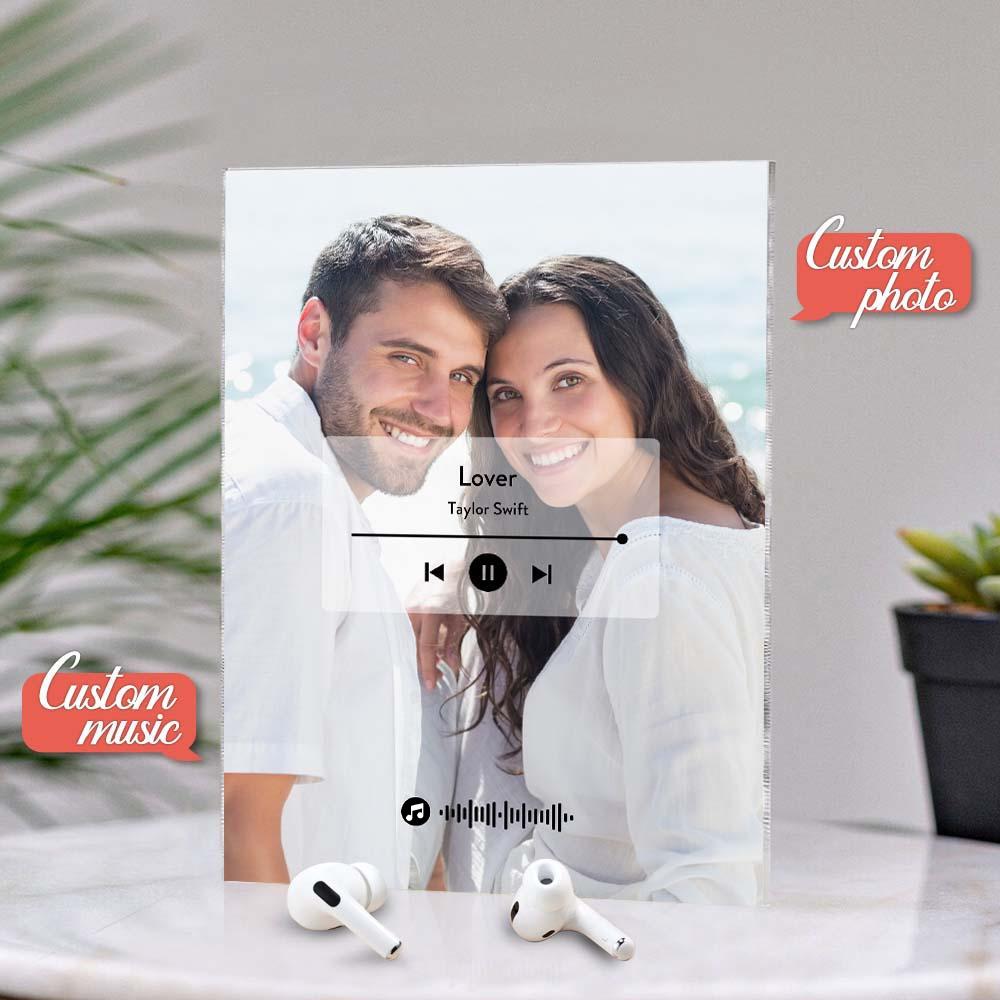 Personalizowana tablica muzyczna z kodem, prezent dla ukochanej na rocznicę