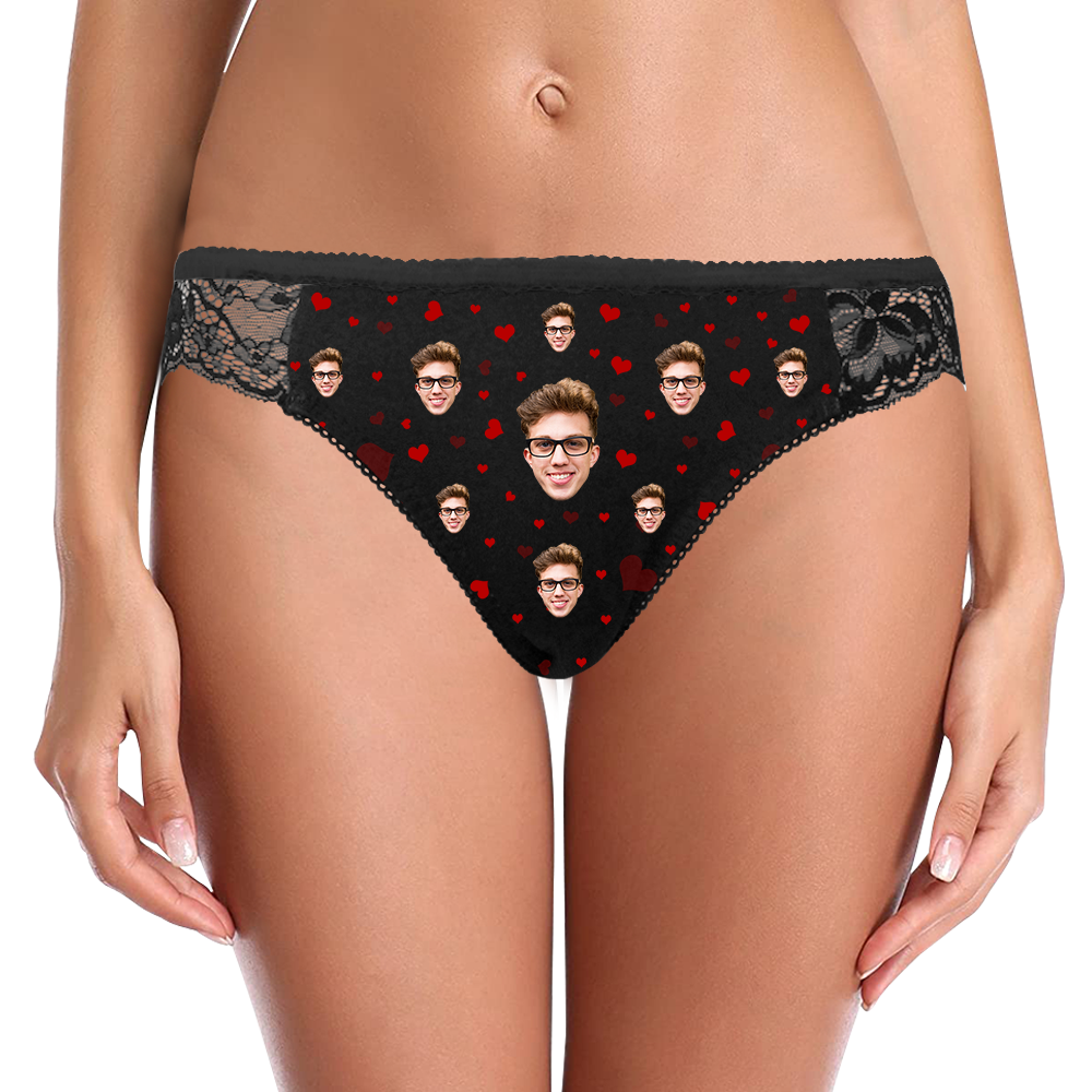 Personalizowane majtki z sercem dla niej, idealny prezent na Walentynki