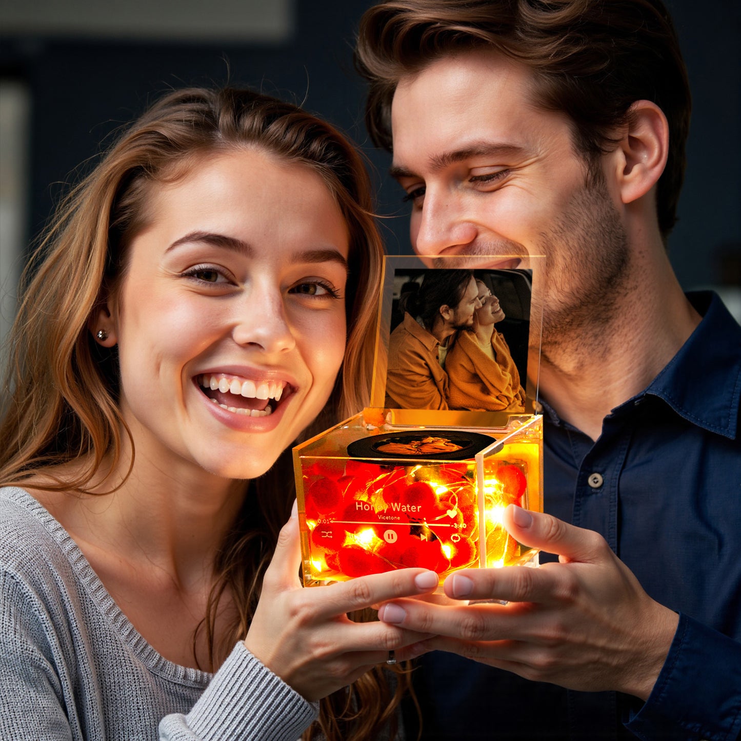 Pudełko muzyczne z personalizowanym zdjęciem na Dzień Babci - prezent dla babci