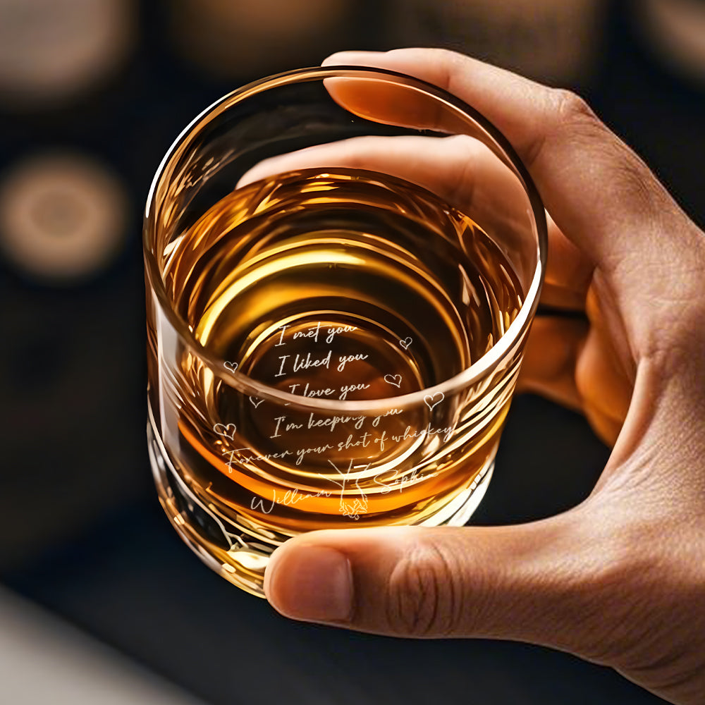 Personalizowana szklanka do whisky z napisem na prezent dla męża lub chłopaka