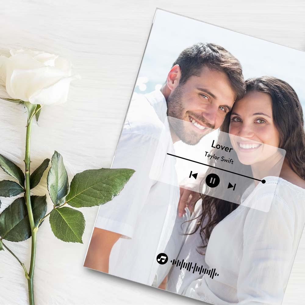 Personalizowana tablica muzyczna z kodem, prezent dla ukochanej na rocznicę