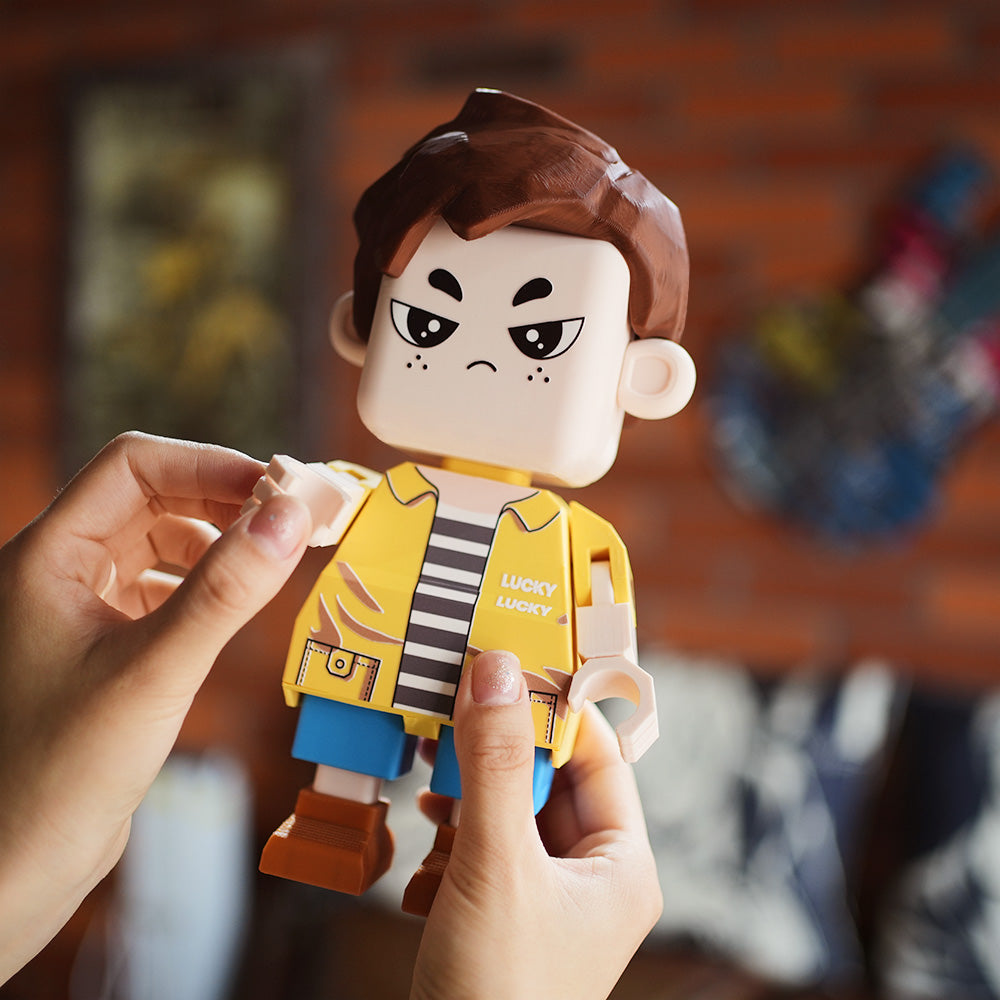 Fully Customizable Cute Giant Minifigs Personalized Full-Body Brick Figure Gift for Him
