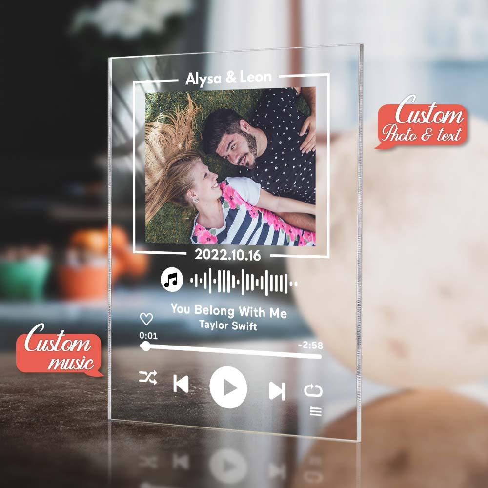 Personalizowany brelok z muzyką i podświetleniem na rocznicę dla pary