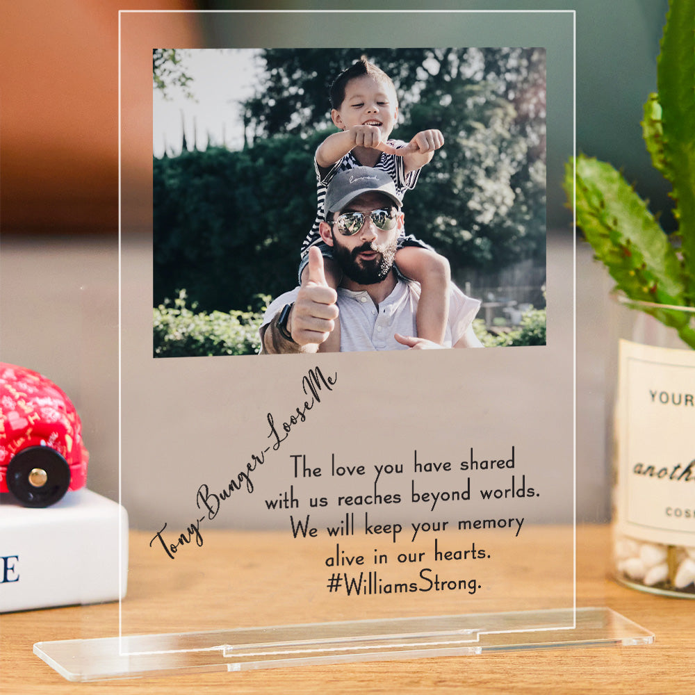 Personalizowany znak akrylowy ze zdjęciem i napisem na prezent dla pary