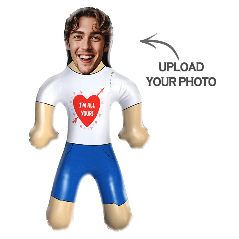 Personalized Couple Blow Up Doll Custom Your Face & Text Air Doll