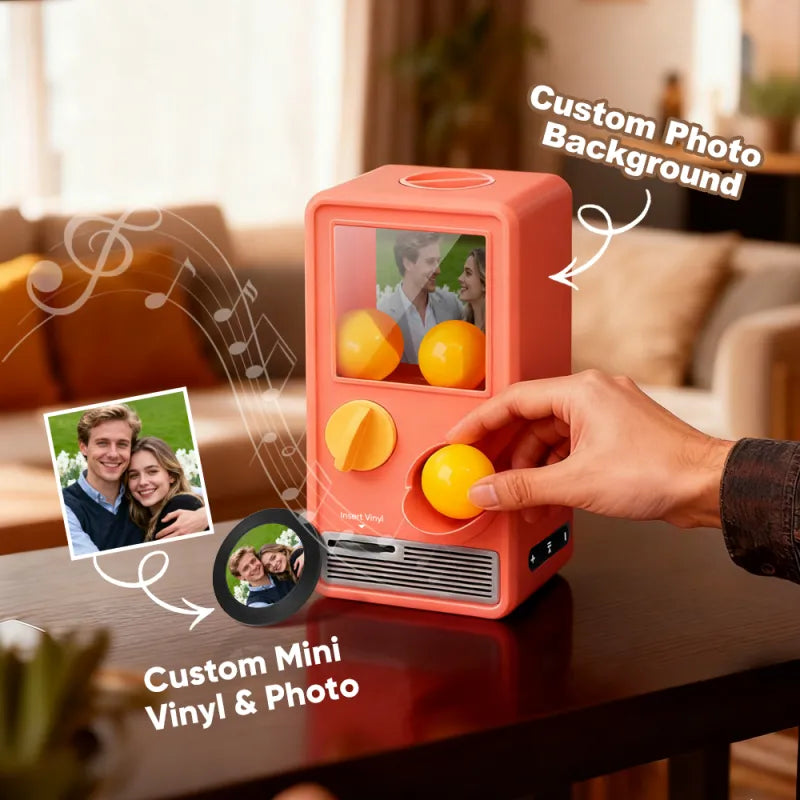 Personalized Music and Photo Music Gachapon Machine Custom Song Mini Record Box Anniversary Gift Christmas Gifts