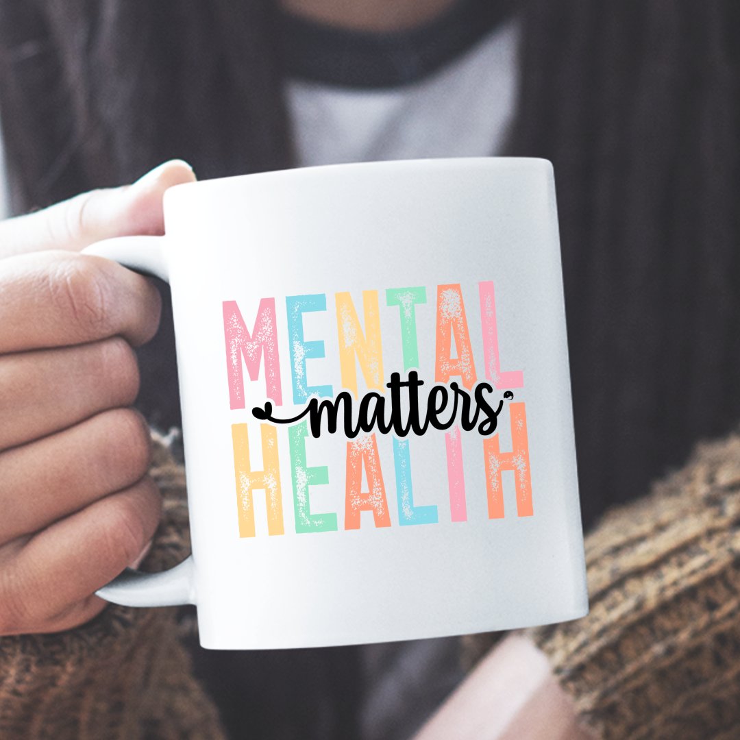 Elegancki Kubek Do Kawy Mental Health Matters