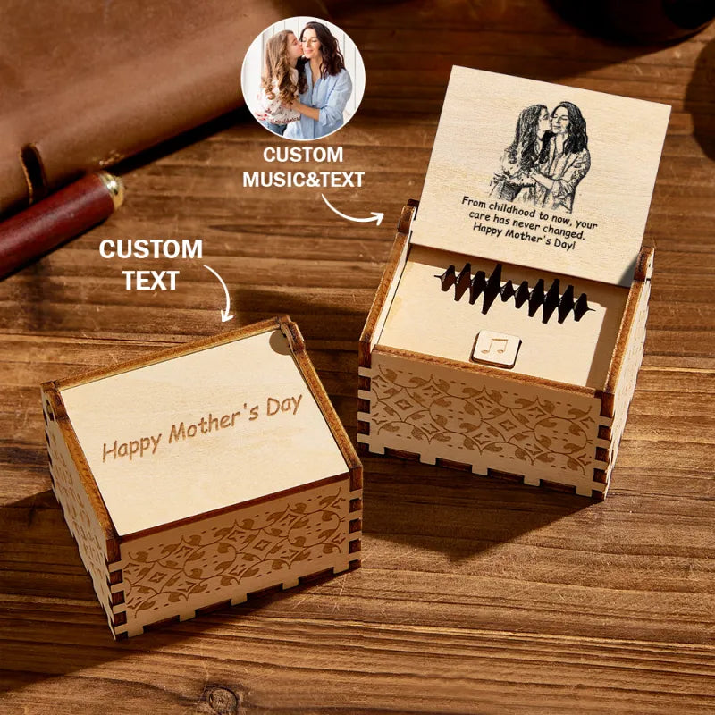 Pudełko muzyczne z personalizowanym zdjęciem na Dzień Babci i Dziadka
